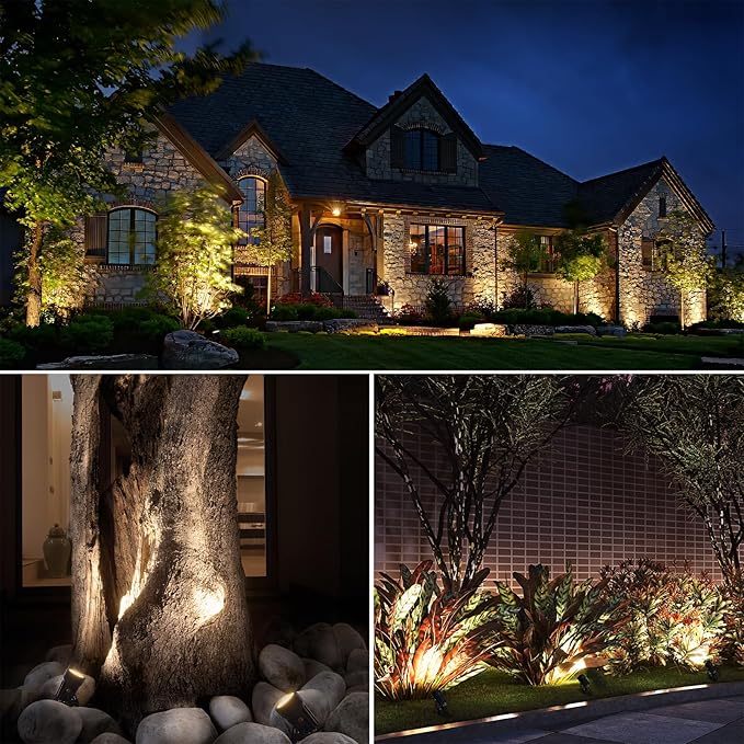 SUNVIE All-in-One LED Low Voltage Landscape Lighting Kit, 3000K Waterproof Low - Image 7