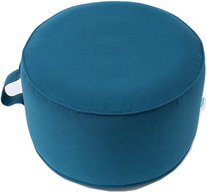 QILLOWAY Indoor/Outdoor Inflatable Stool, Round Ottoman, All Weather Foot Rest - Image 4