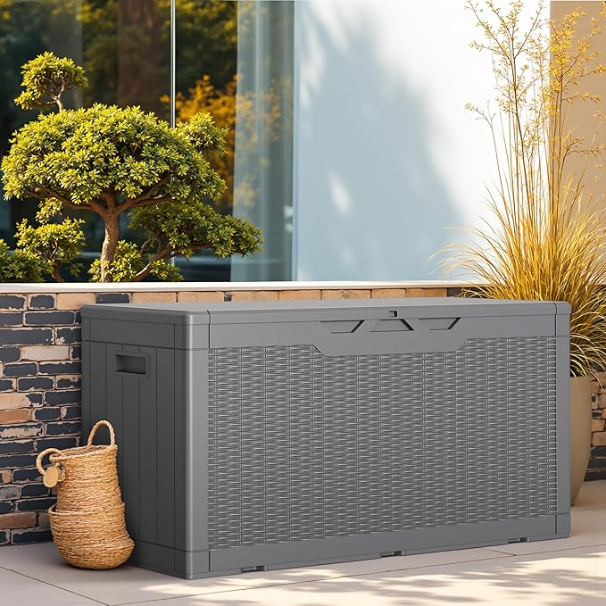 Greesum Outdoor Storage Box 100 Gallon Storage Bin - Image 2