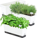Window Box Planter 4 Packs, 17 Inches Rectangle Flower Pots by Oliz
