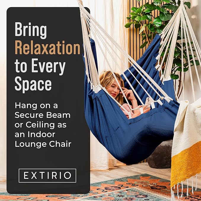 Hanging Hammock Chair Swing – Hanging Chair Outdoor & Indoor - Image 6