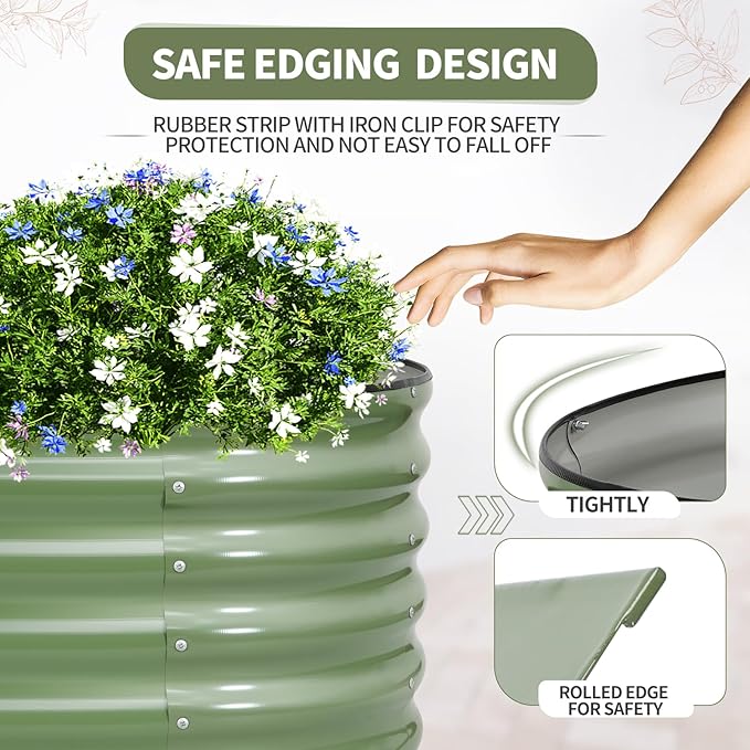 Galvanized Raised Garden Bed Outdoor- 2 Pcs Raised Beds - Image 2
