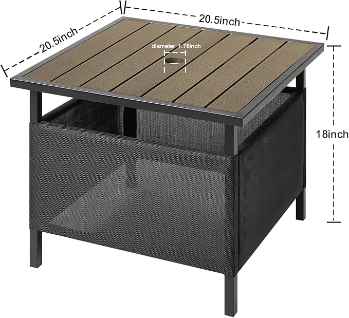 LZRS Adirondack Square Outdoor Side Table - Image 3