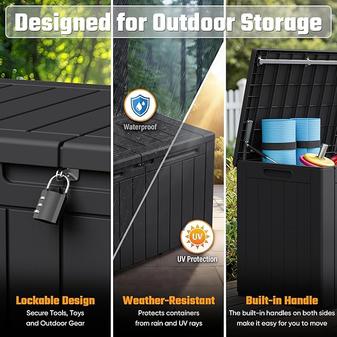 Greesum 110 Gallon Outdoor Storage Box - Image 2
