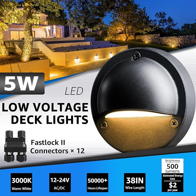 SUNVIE 5W LED Low Voltage Deck Lights - Image 2