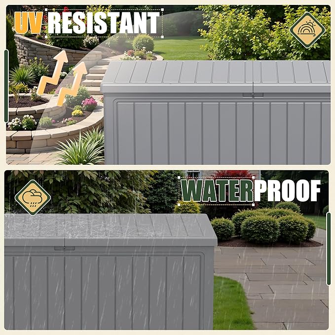 JUMMICO 270 Gallon Outdoor Storage Deck Box - Image 4