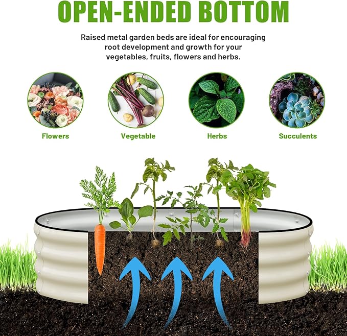 SnugNiture Galvanized Raised Garden Bed Outdoor - Image 4