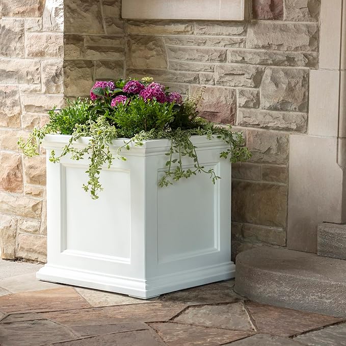 Mayne Fairfield 28-Inch Square Planter – Weather-Resistant Planter - Image 3