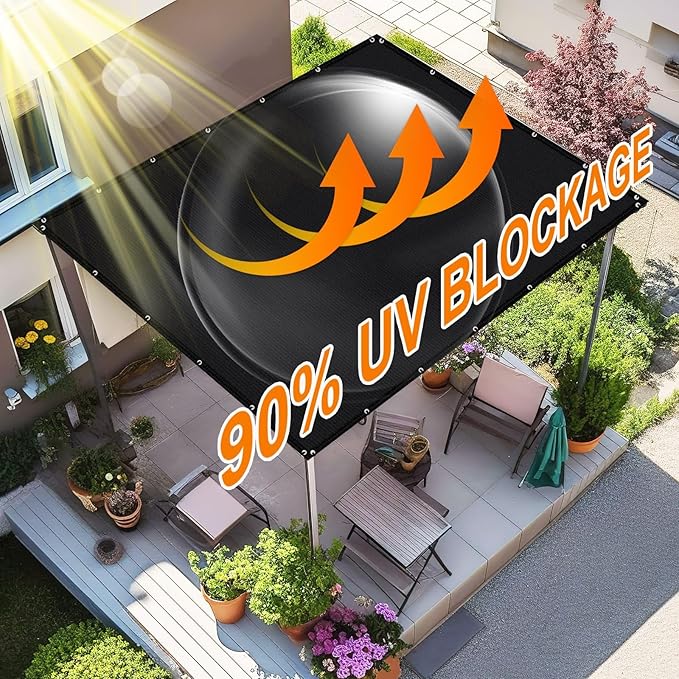 Artpuch 90% Sun Shade Cloth, 6 x 8 FT Pergola Shade Cover Canopy - Image 3