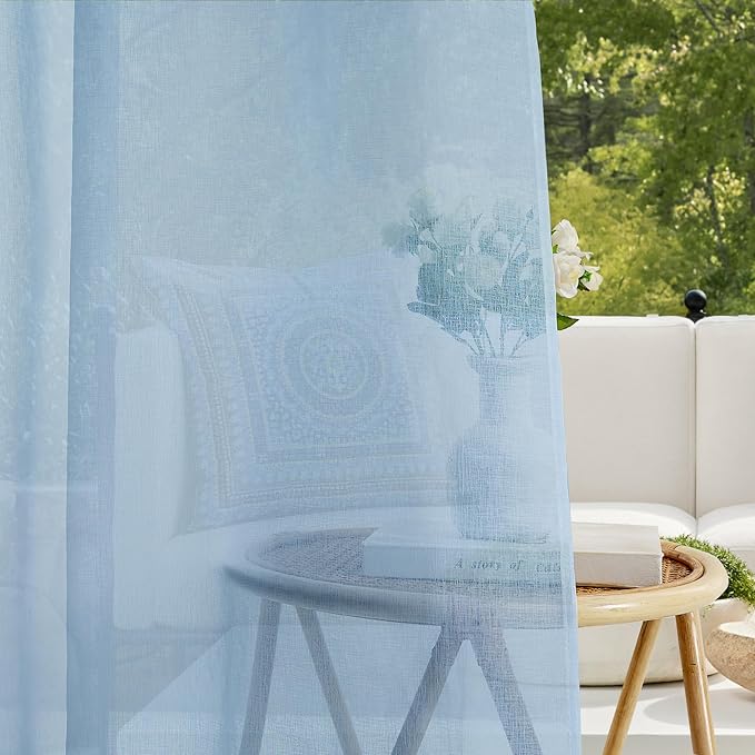 RYB HOME Sheer Curtains Outdoor - Image 3