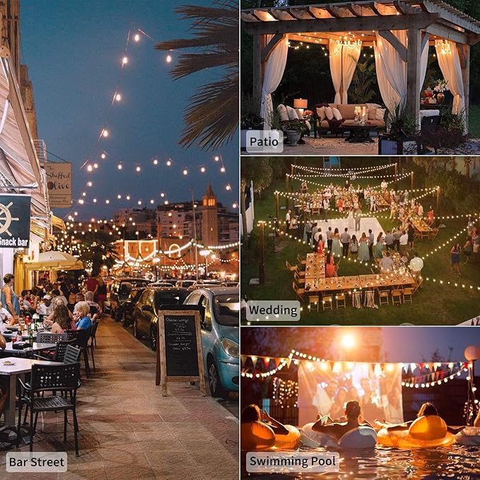 Brightown Led String Lights Outdoor 55Ft G40 Patio Lights - Image 5