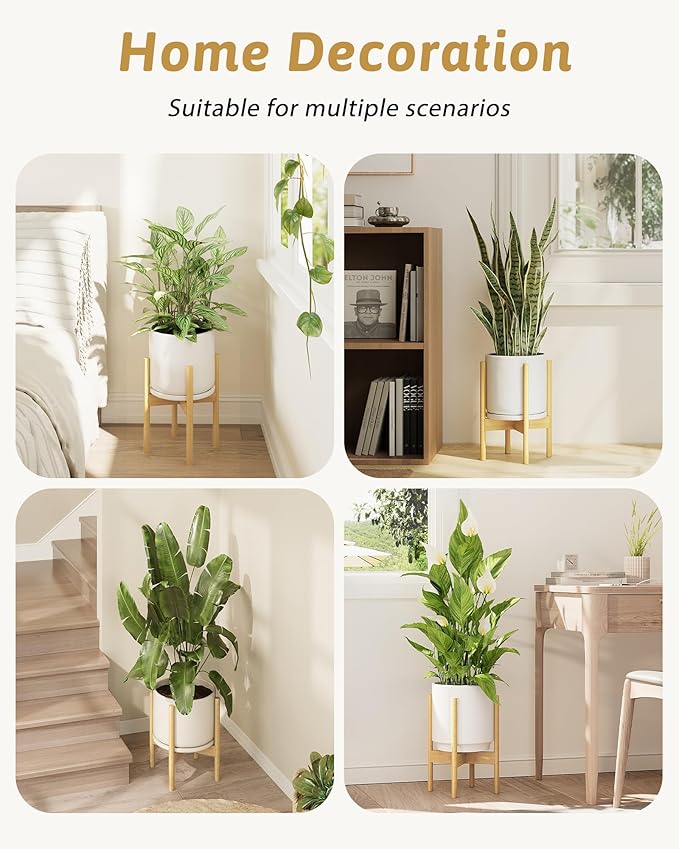 Adjustable Plant Stand Indoor, Bamboo Plant Stand Fits 8 9 10 11 12 Inches - Image 5