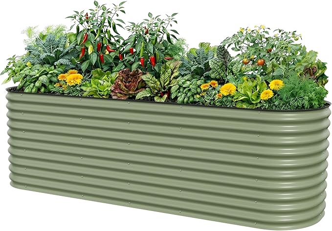 32" Extra Tall Raised Garden Bed Kits, 2.5 x 9.5 x 2.7ft Deep Root 10 in 1 by VegoGarden