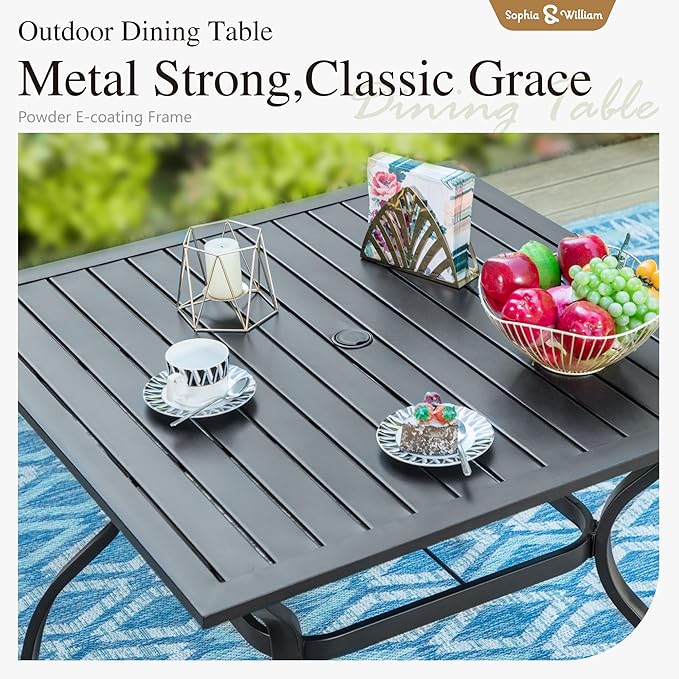 Sophia and William Swivel Patio Dining Set - Image 6