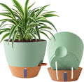 2 Pack 10 inch Plant Pots, Plastic Self Watering Planters by Fielda