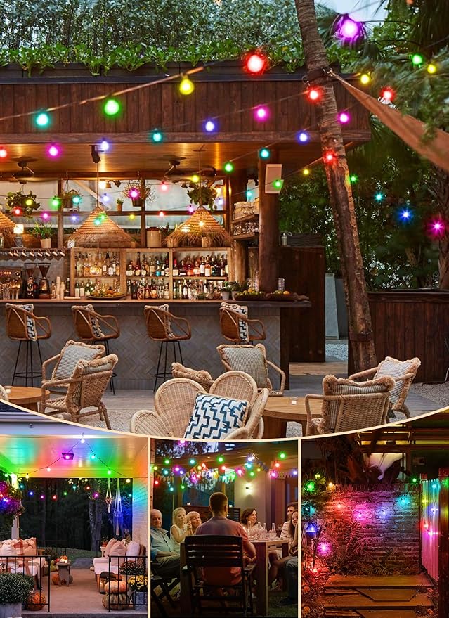 Brightown RGBW Outdoor String Lights, 29FT LED Patio Lights - Image 7