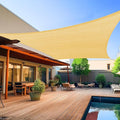 Shade&Beyond 8'x10' Sun Shade Sails Canopy Rectangle Sand 185GSM Shade Sail by ShadeBeyond