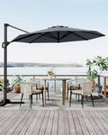GarveeLife 10 ft Patio Umbrella Outdoor Large Cantilever Umbrella Market Sun by GarveeLife