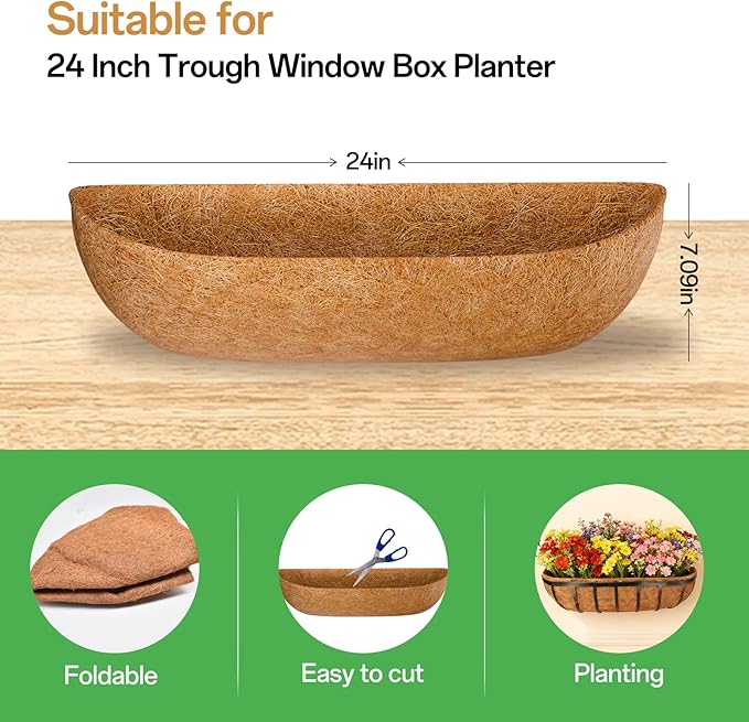 ZeeDix 24 Inch Trough Coconut Liners - Image 2