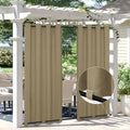 Easy-Going Linen Look Outdoor Curtains Waterproof Windproof Porch Curtains by Easy-Going