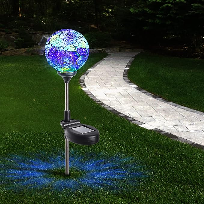 WNP Outdoor Mosaic Solar Light Stake Decor - Image 7
