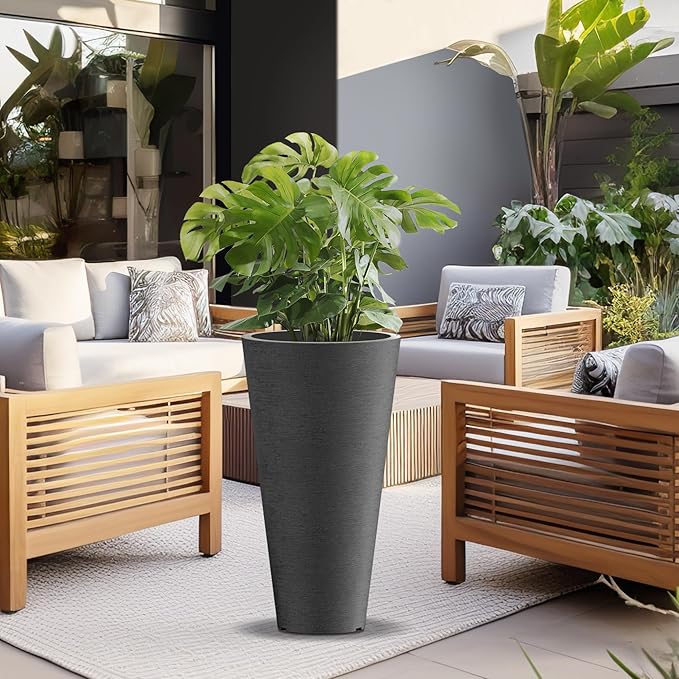 Kante Tall Round Planter Set of 2 - Image 8