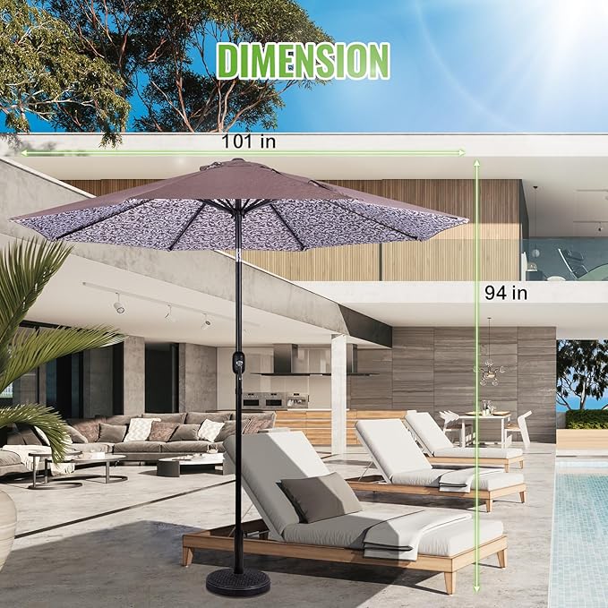 Backyard Expressions 9 ft. Patio Umbrella, Market Table Umbrella w/Tilt and - Image 5
