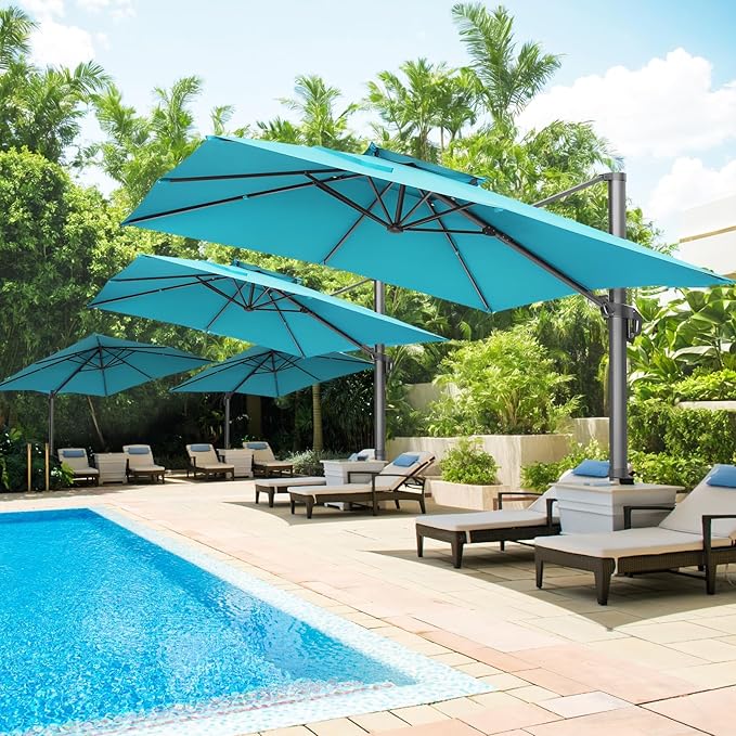 HOTEEL10x10ft Patio Umbrella Cantilever Umbrellas - Image 11