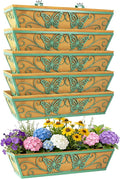 6 Pack 24 Inch Window Boxes Planter Railing Planters Box by KarlliuHOMEGARDEN