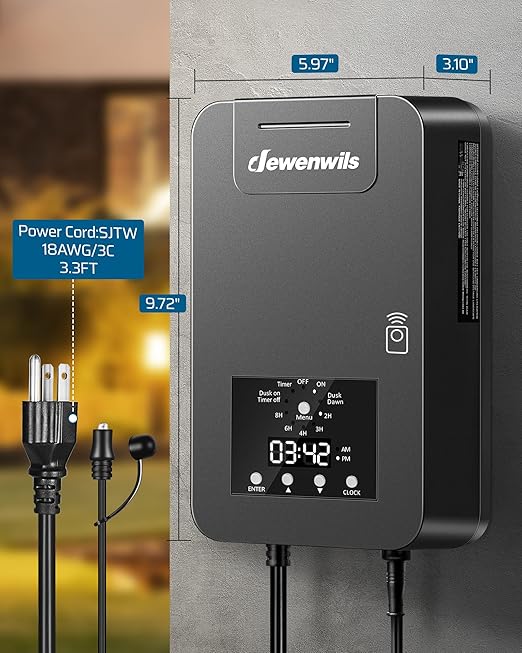 DEWENWILS 300W Low Voltage Landscape Transformer, 120V AC to 15V DC, Outdoor - Image 8