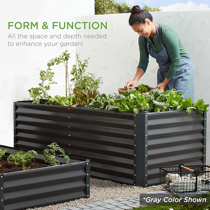 Best Choice Products 6x3x2ft Outdoor Metal Raised Garden Bed, Deep Root Box - Image 6