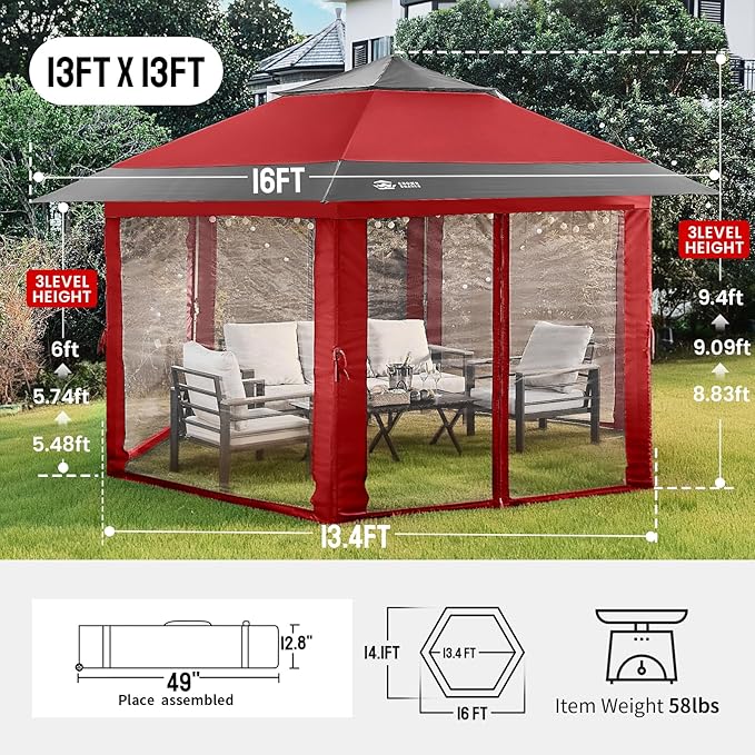 CROWN SHADES 13x13 Pop Up Gazebo - Image 6