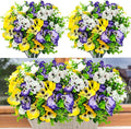 Pansies Artificial Flowers for Outdoors UV Resistant 12 Bundles Silk Pansy by Guagb