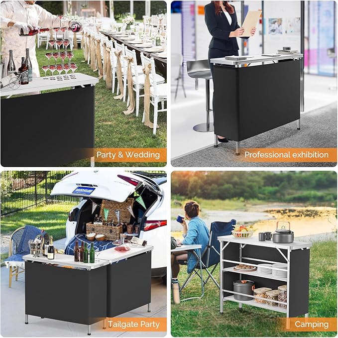 VINGLI 43" Portable Bar Table - Image 7