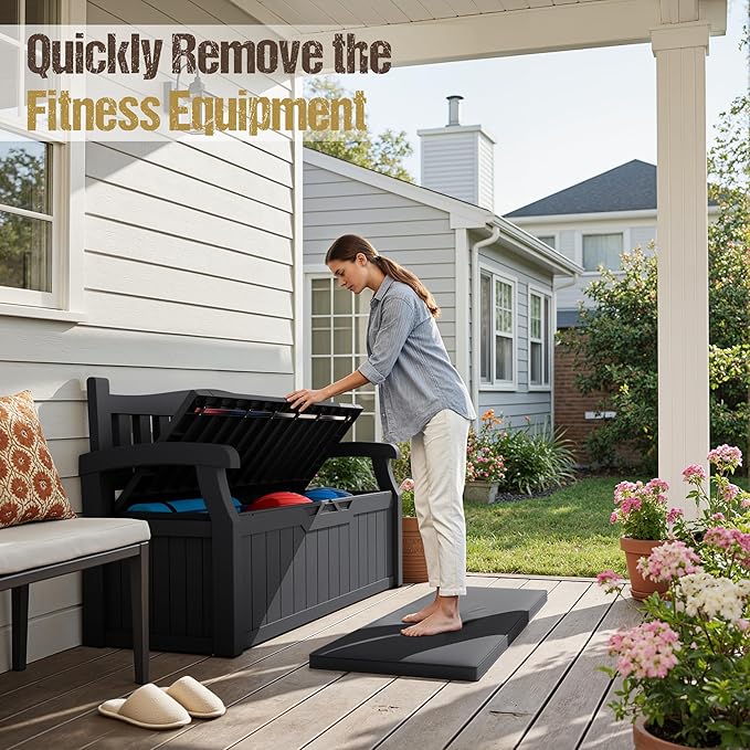 80-Gallon Outdoor Storage Bench - Image 7