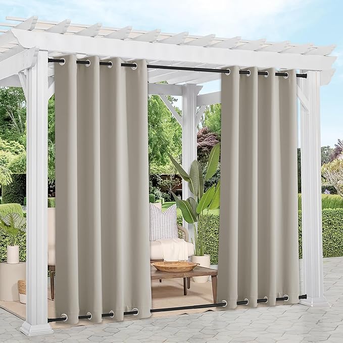 NICETOWN 2 Panels Outdoor Curtains by NICETOWN