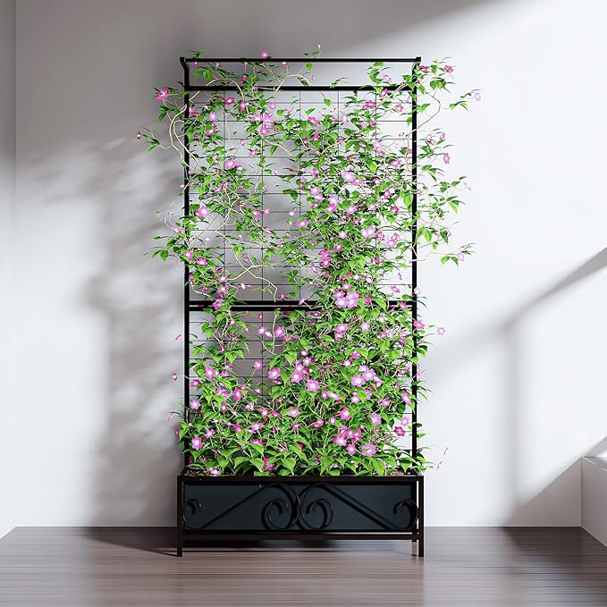 Zhongma Metal Planter with Trellis Raised Bed with Trellis - Image 5