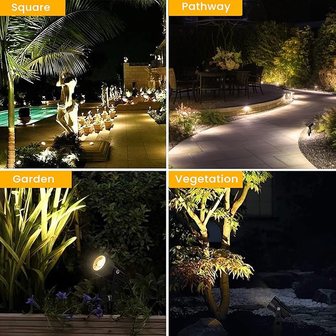 Svater Landscape Lighting Low Voltage, 10 Pack Outdoor Spotlights - Image 6