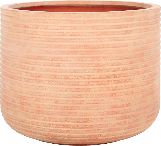 SAFAVIEH Outdoor Collection Nardo Terracotta Cement Ficonstone Planter Pot by SAFAVIEH