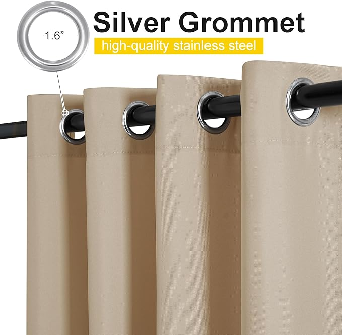 NICETOWN Canvas Outdoor Curtains - Image 4