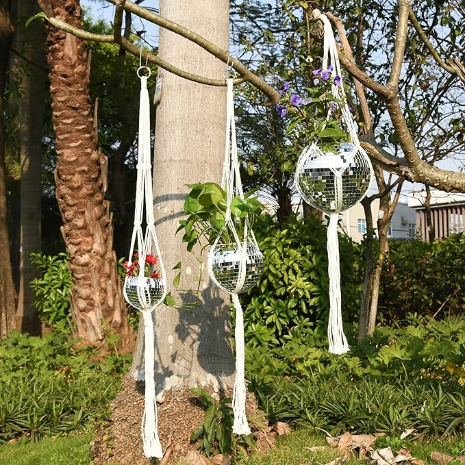 Disco Ball Planter, Disco Ball Plant Hanger - Image 7