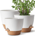 Plant Pots 12/10/9 inch Set of 3, Self Watering Flower Pots Indoor Outdoor by TYMENSH