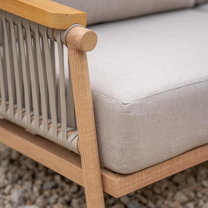 Acanva Modern All-Weather Aluminum Outdoor Patio Sofa - Image 10