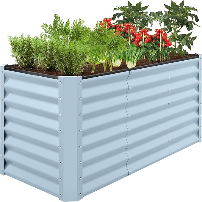 Best Choice Products 4x2x2ft Outdoor Metal Raised Garden Bed, Deep Root Box by BestChoiceProducts