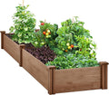 Yaheetech 8x2ft Wooden Horticulture Raised Garden Bed Divisible Elevated by Yaheetech