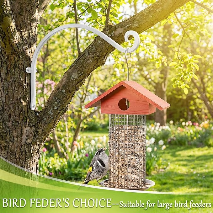 Qiang Ni Bird Feeder Hanger: 12-Inch Wall-Mounted Plant Bracket Outdoor - Image 4
