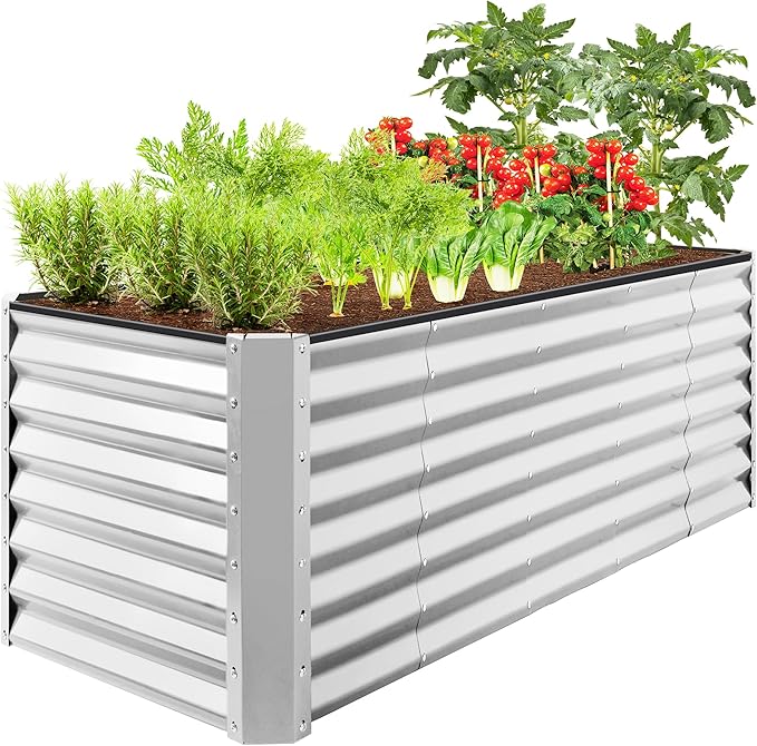 Best Choice Products 8x2x2ft Raised Outdoor Metal Garden Bed, Deep Root Box by BestChoiceProducts