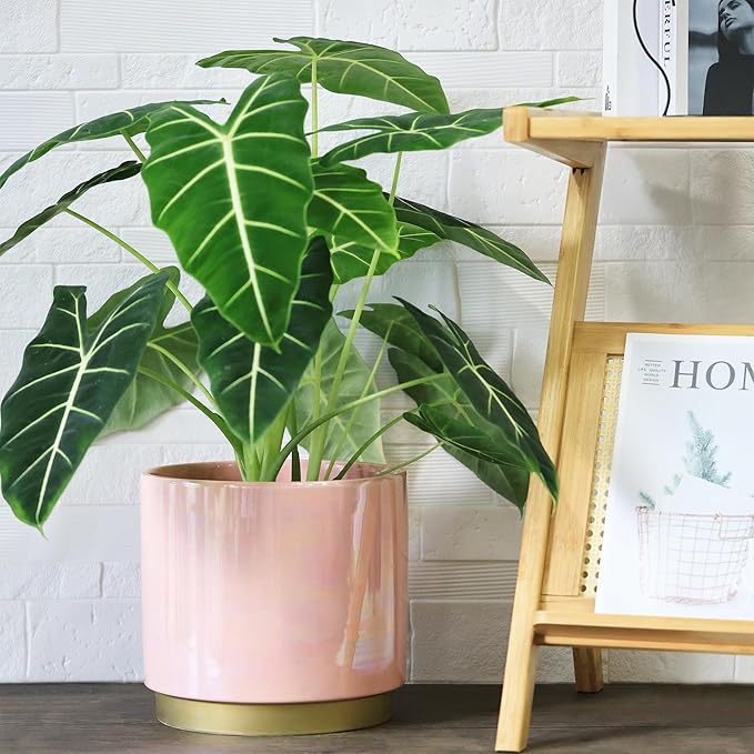 Gepege Pink Indoor Plant Pots for Plants, Large Ceramic Planter - Image 3