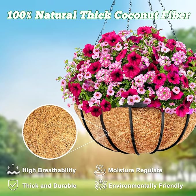 Y&M 2pcs 10“ Round Coconut Fiber Liner - Image 6