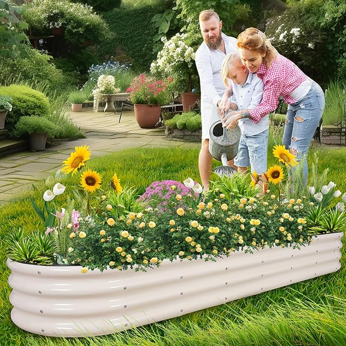 1MORE Galvanized Raised Garden Bed- Planter Garden Boxes Outdoor, Raised Beds - Image 8